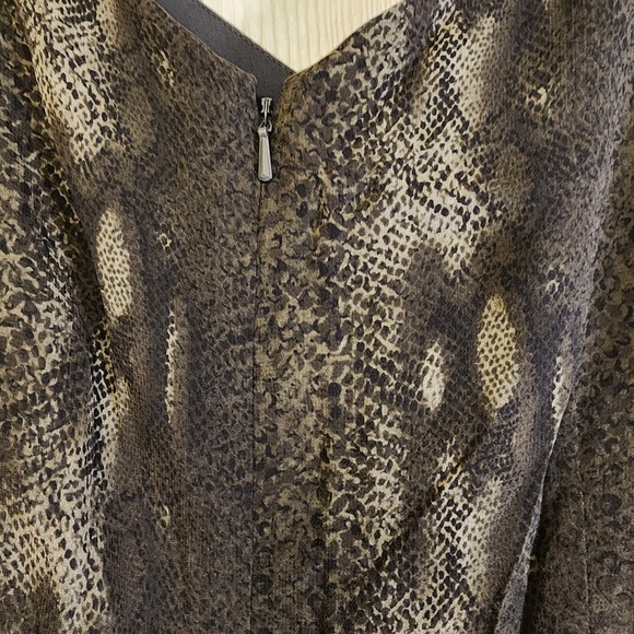 Rare Vintage 90's Dana Buchman Dress Luxury 2 Piece Snake Print 14 With Tags NOS - Picture 8 of 16